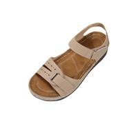 Womens Orthopedic Sandals,Orthopedic Shoes for Women Plantar Fasciitis Wedge Sandals Orthotic Open Toe Ladies Wide Fit Sandals Summer Anti-slip Beach Shoes Cushion Leather Sandals with Arch Support
