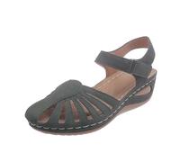 Womens Orthopedic Sandals UK Clearance Closed Toe Sandal Walking Sandals Ladies Comfort Sports Shoes Summer Beach Vacation Sandles Gladiator Slingback Wedge Sandals with Arch Support Wide Fit Slides