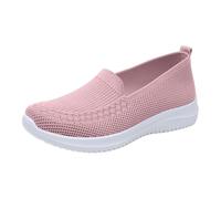 Women's Orthopedic Shoes Breathable Mesh Slip on Shoes Lightweigh Arch Support Walking Trainers Comfortable Soft Sole Shoe Casual Work Trainer (Pink, 8)