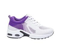 Women's Orthopedic Shoes for Plantar Fasciitis, Arch Support Walking Trainers with Wide Toe Box, Cushioned Running Sneakers for Ladies, Pain Relief Casual Fitness Footwear, UK 6 7 8 (Purple,4)