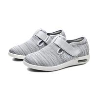 Women's Orthopedic Shoes Medical Shoes for Women Medical Shoes For Swollen Feet Women Disability Shoes Swollen Feet Womens Easy Top Strap Ease Wide Touch Close Shoes(Grey,6 UK)