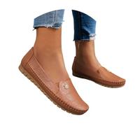 Women's Orthopedic Slip On Loafers Arch Support Non Slip Work Walking Shoes | Shoes for women arch support women's slip-on loafers,closed toe non slip walking shoes,low heel, casual vintage outdoor flats