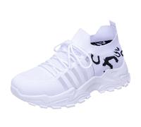 Womens Orthopedic Trainers Running Shoes Air Cushion Athletic Sports Lightweight Non Slip Tennis Walking Shoes Casual Mesh Breathable Ladies Fashion Plantar Fasciitis Jogging Sneakers White