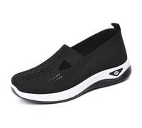 Women's Orthopedic Walking Shoes, Soft Lightweight Knit Trainers | Breathable Mesh Slip On Shoes with Closed Toe, Non-Slip Sole for Casual Walking, Summer Work and Outdoor Wear