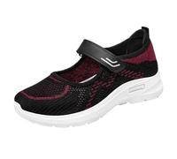 Women's Orthopedic Walking Sneakers Womens Trainers Wide Fit Wedge Jogging Sneakers Casual Fashion Non Slip Walking Shoes Lightweight Low Top Slip on Orthopedic Sports Direct UK Online Black 6