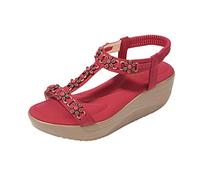 Womens Orthopedic Wedge Sandals Open Toe Arch Support Summer Sandals Sandles Women Ladies Beach Flops Shoes Casual Bohemia Ladies Sandal Size 5