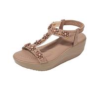 Womens Orthopedic Wedge Sandals Open Toe Arch Support Summer Sandals Sandles Women Ladies Beach Flops Shoes Casual Bohemia Ladies Sandal Size 6