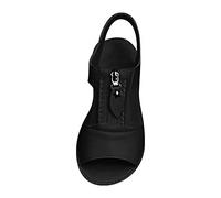 Womens Orthopedic Wedges Ankle Strap Wedge Sandals Slope Heel Women'S Sandals Summer Thick Head Fashion Double Women'S Gold Sandels Wide Fit for Size 7 (Black,5)
