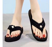 Womens Orthotic Flip Flops Clip Summer Slippers Non- Beach Toe Shoes Slipper Her Plantar Fasciitis Arch Support Walking Sandals Flop Foot Thongs Black Sliders Women Orthopedic Black 6