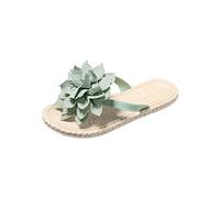 Womens Orthotic Flip Flops Flat Sole Solid Color Large Flipped Beach Sandals House Bedroom Shoes Women For Arches Arch Support Platform Flop Plantar Fasciitis Foot Supports Green 5