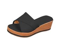 Women's Orthotic Sandals Slider UK Clearance Mules Chunky Sliders Ladies Wide Fit Wedge Sandal Slides Cushion Walking Slippers Pavers Sandals Comfort Anti-slip Slipper Open Toe Summer Beach Shoes