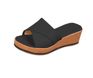 Women's Orthotic Sandals Slider UK Clearance Mules Chunky Sliders Ladies Wide Fit Wedge Sandal Slides Cushion Walking Slippers Pavers Sandals Comfort Anti-slip Slipper Open Toe Summer Beach Shoes