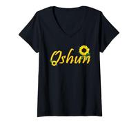 Women's Oshun Orishas Goddess Oxum Ifa Yoruba Religion Gift V-Neck T-Shirt