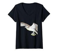 Women's Osprey Watercolor Illustration V-Neck T-Shirt