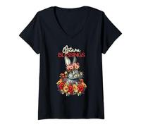 Women's Ostara Blessings Pagan Spring Equinox March Equinox V-Neck T-Shirt
