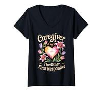 Womens Other First Responder Caregiving Nurse Nursing Caretaker V-Neck T-Shirt