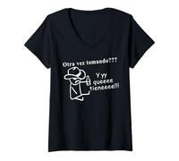 Womens Otra Vez Tomando y que tiene y quee Funny Mexican Beer Drunk V-Neck T-Shirt
