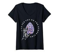 Womens Ouija Board Spirit Psychic Witch Spooky Occult Halloween V-Neck T-Shirt