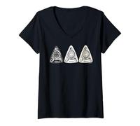 Women's Ouija Planchette Sun V-Neck T-Shirt