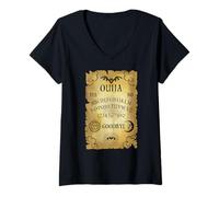 Womens Ouija Yes No Goodbye Gothic Ouija Pagan Satanic Creepy V-Neck T-Shirt