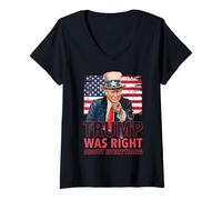 Womens Our 47th President Was Right About Everything - Republican V-Neck T-Shirt