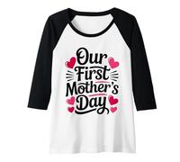 Womens Our First Mother's Day New Mom 2026 Mom Mum Love Raglan Baseball Tee