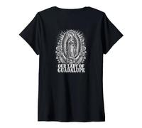 Women's Our Lady of Guadalupe Catholic Devotion V-Neck T-Shirt