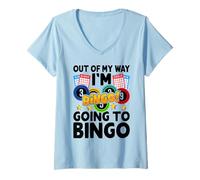 Womens Out of My Way I'm Going to Bingo V-Neck T-Shirt