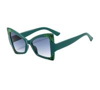 Women's Outdoor Driving Sunglasses Vacation Commuter Large Frame Sun Glasses(Green)
