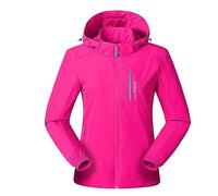 Women's Outdoor Softshell Jackets Windproof Breathable Coats Solid Full Zip Long Sleeve Oversized Coats Fall Winter Warm Outerwear Casual Loose Windbreaker Clearance for Middle -aged and Elderly L-5XL
