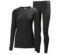 Helly Hansen Womens HH Comfort Light Base Layer Set, Black, Size S, Women Black