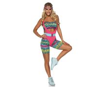 Women's outfit Leg Avenue 80's Cardio Multicolore M
