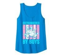 Womens Outnumbered By Boys Mama Duck Sports Boy Mom Tank Top