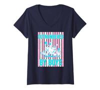 Women's Outnumbered By Boys Mama Duck Sports Boy Mom V-Neck T-Shirt