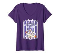 Women's Outnumbered By Boys Mama Duck Sports Boy Mom V-Neck T-Shirt