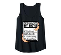 Womens Outnumbered By Boys Nutrition Facts Chaos Sports Laundry Tank Top
