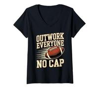 Women's Outwork Everyone No Cap Football V-Neck T-Shirt