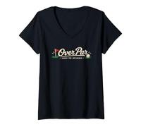 Women's Over Par and Under The Influence Drinking Golf V-Neck T-Shirt