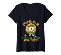 Women's Over Par & Under The Influence - Golf Golfer Golf Player V-Neck T-Shirt