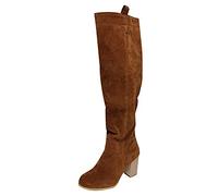 Women's Over The Knee Boots UK Sale Clearance, Block High Heel Boots Ladies Casual Shoes Office Boots Chunky Heel Pointed Toe Knee High Boots Thigh High Boot Comfortable Pull On Stretchy Fit