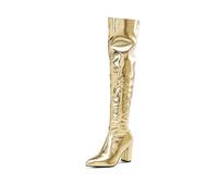 Women's Over The Knee High Heel Boots with Side Zipper for Nightclub and Pole Dancing, 8.5CM Heel