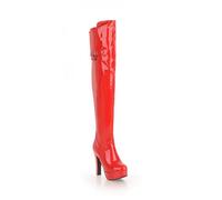 Womens Over the Knee Thigh High Boots Patent Leather Platform Boots