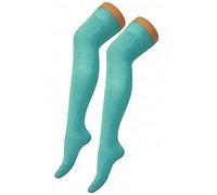 Womens Over The Knee Thigh High Socks Ladies Plain Stripe Warmer High OTK Referee Socks
