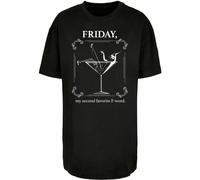 Women's oversize boyfriend T-shirt Mister Tee F-Word Noir L