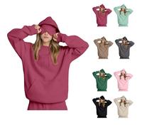 Women's Oversize Travel Hoodie with Integrated Eye Mesh & Hidden Pockets - Long Sleeve Hoodie for Air Travel, Unisex Cotton Fleece, Sporty with Elastic Band, @1, L
