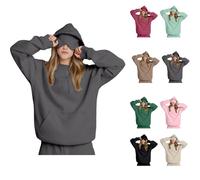 Women's Oversize Travel Hoodie with Integrated Eye Mesh & Hidden Pockets - Long Sleeve Hoodie for Air Travel, Unisex Cotton Fleece, Sporty with Elastic Band, @6, 3XL