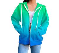 Women's Oversize Zip Hoodie Y2K Style Cotton Hooded Jacket with Zip Pocket, Long Sleeve Sweatshirt for Autumn/Winter, Casual Streetwear, Sport Style, S-3XL, Comfortable, Elegant, Thin Sports Jackets