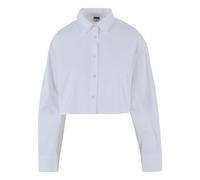Urban Classics Cropped Oversize Long Sleeve Blouse White S Woman