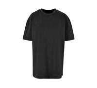 Build Your Brand Women's By270-ladies Oversized Acid Wash Tee T-Shirt, Black, S