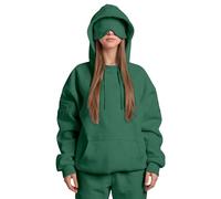 Women's Oversized Hoodies Built In Eye Mask Comfort Airplane Mode Travel Hoodie Zippered Pocket On The Cuff Fleece Ladies Hooded Sweatshirts Hoody Pullover With Hidden Pockets Soft Sweatshirt